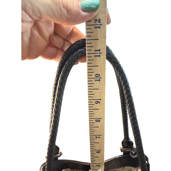 Brighton Woven Straw Handbag Brown Tones - Picture 14 of 14